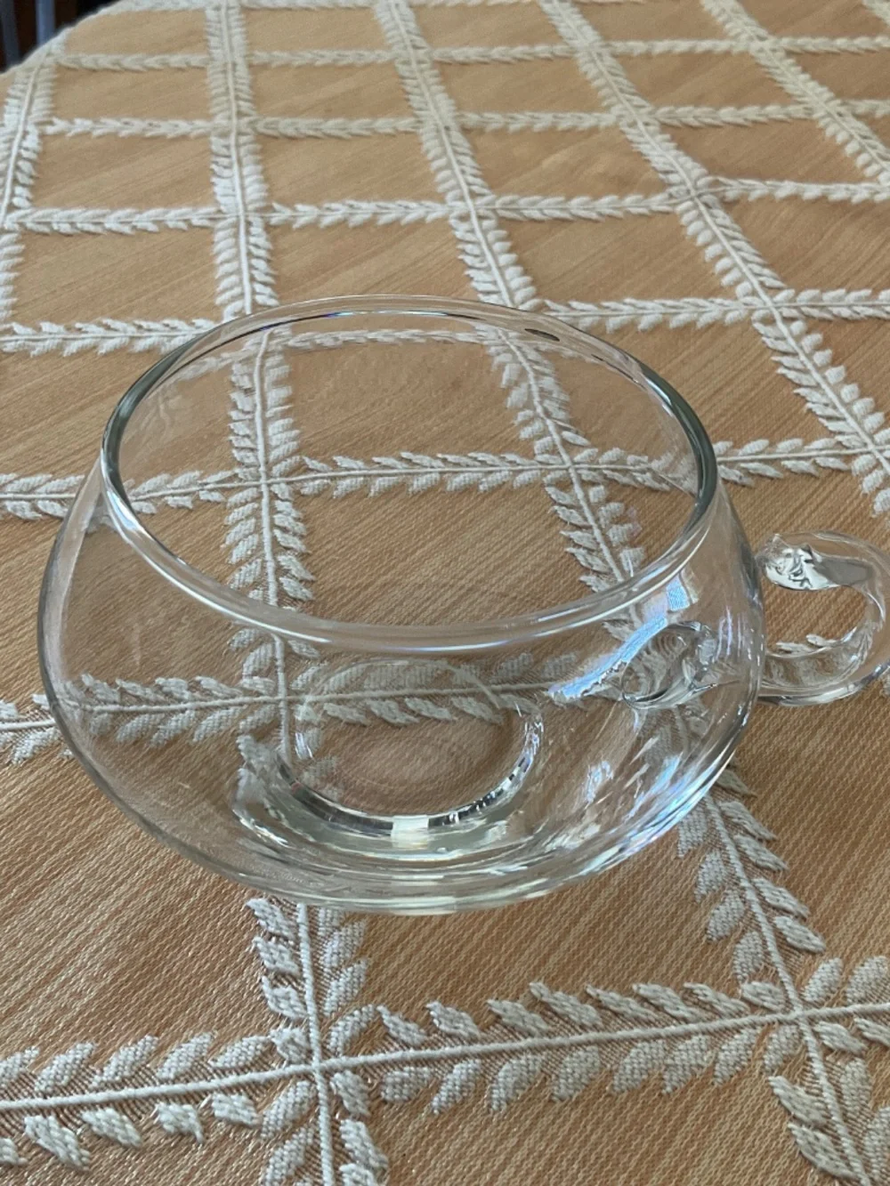 Pair of 7 oz Riekes Crisa “Moderno”glass punch cups.  Handblown.  Vintage.